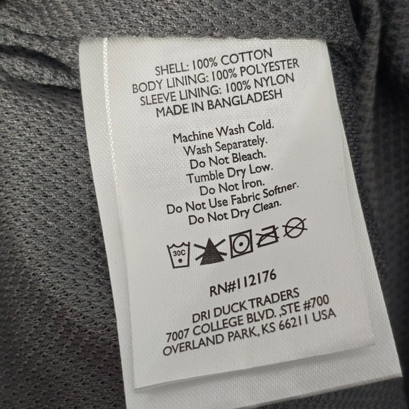 Dri Duck Jacket Mens M Black Canvas Full‎ Zip Workwear Outdoors Boulder Cloth - Picture 7 of 15